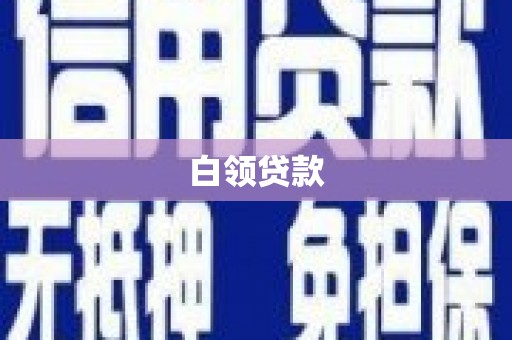 尖扎白领贷款