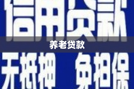 尖扎养老贷款