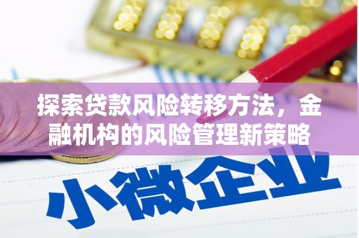 尖扎探索贷款风险转移方法，金融机构的风险管理新策略