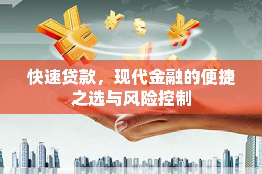 尖扎快速贷款，现代金融的便捷之选与风险控制