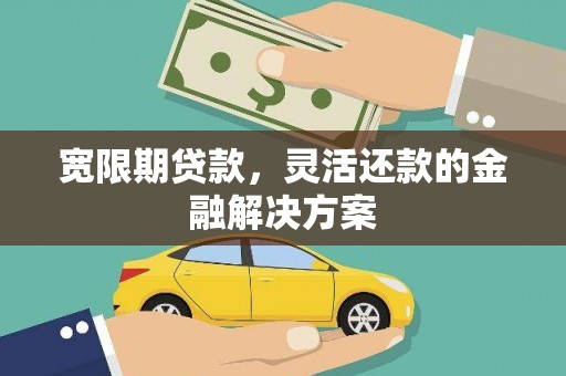 尖扎宽限期贷款，灵活还款的金融解决方案