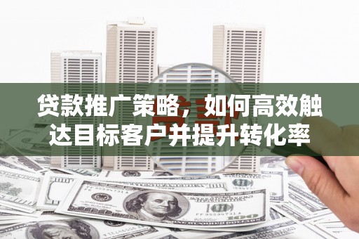 尖扎贷款推广策略，如何高效触达目标客户并提升转化率