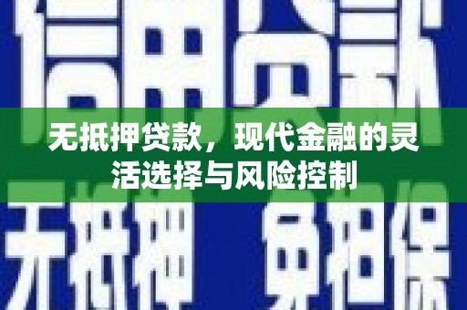 尖扎无抵押贷款，现代金融的灵活选择与风险控制