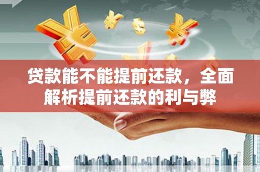 尖扎贷款能不能提前还款，全面解析提前还款的利与弊