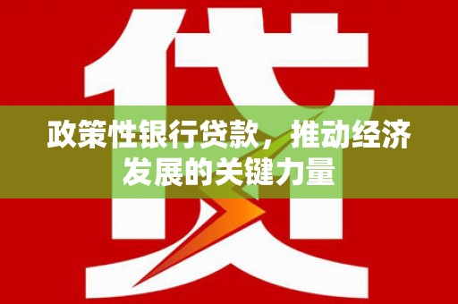 尖扎政策性银行贷款，推动经济发展的关键力量
