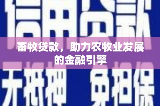尖扎畜牧贷款，助力农牧业发展的金融引擎