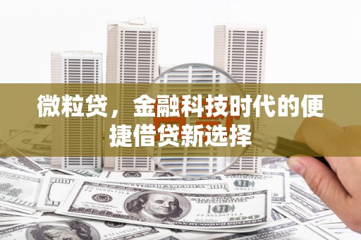 尖扎微粒贷，金融科技时代的便捷借贷新选择
