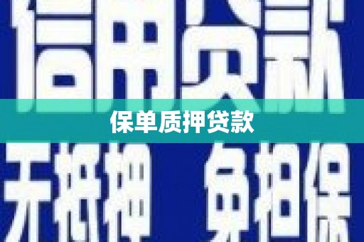 尖扎保单质押贷款