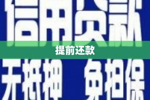 尖扎提前还款